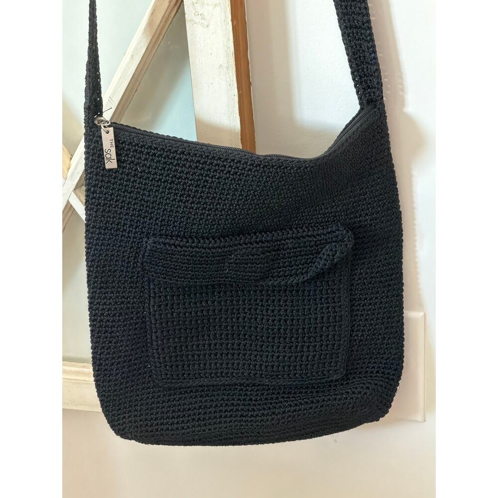 The Sak Black Crochet Crossbody Bag